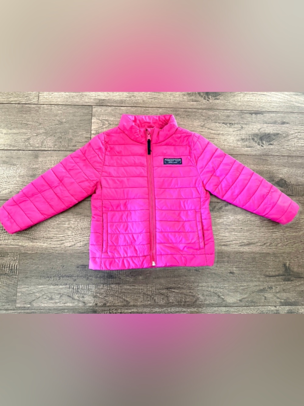 Vineyard Vines Kids Hot Pink Quilted Puffer Jacket